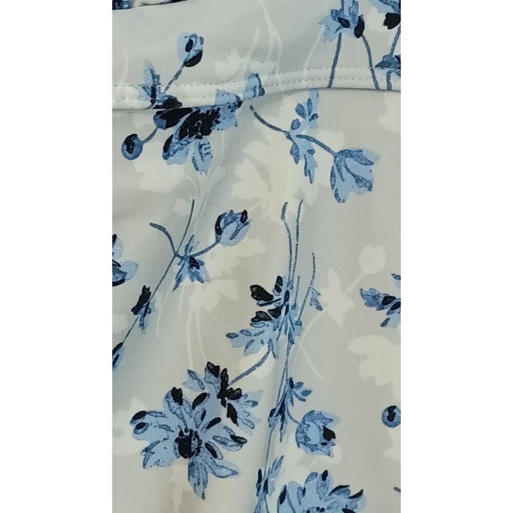 A PEA IN THE POD Maternity One Piece Swimsuit Small Blue Floral NEW Ruffle Beach - Picture 6 of 13